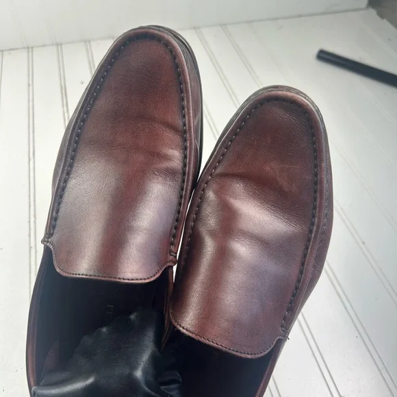 Bruno Magli Positano POSITANO Brown Slip On Penny Loafers Men’s Size 10 - Picture 7 of 10